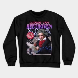 BEETHOVEN RAP TEE Ludwig Van Beethoven Cool Vintage Retro 90's Graphic Classical Composer Band T-Shirt Version 2 Crewneck Sweatshirt